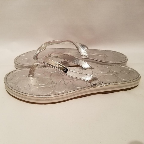 Coach Shoes - Coach Poppy Wilma Leather Flip-Flop Sandals